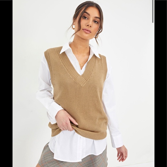 Nwt Glassons Knit Longline Vest 